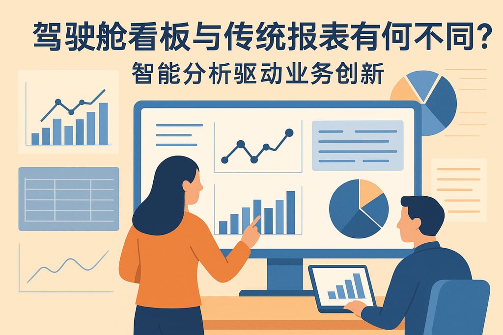 驾驶舱看板与传统报表有何不同？智能分析驱动业务创新