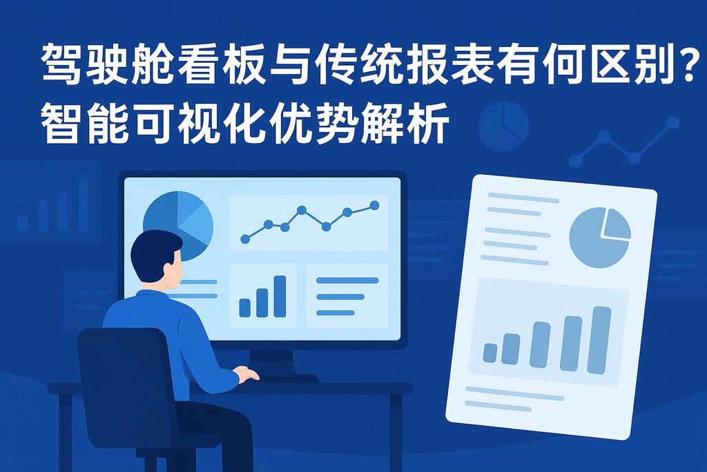驾驶舱看板与传统报表有何区别？智能可视化优势解析