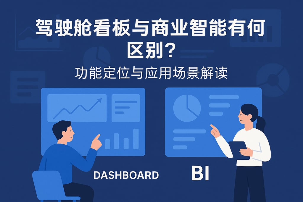 驾驶舱看板与商业智能有何区别？功能定位与应用场景解读
