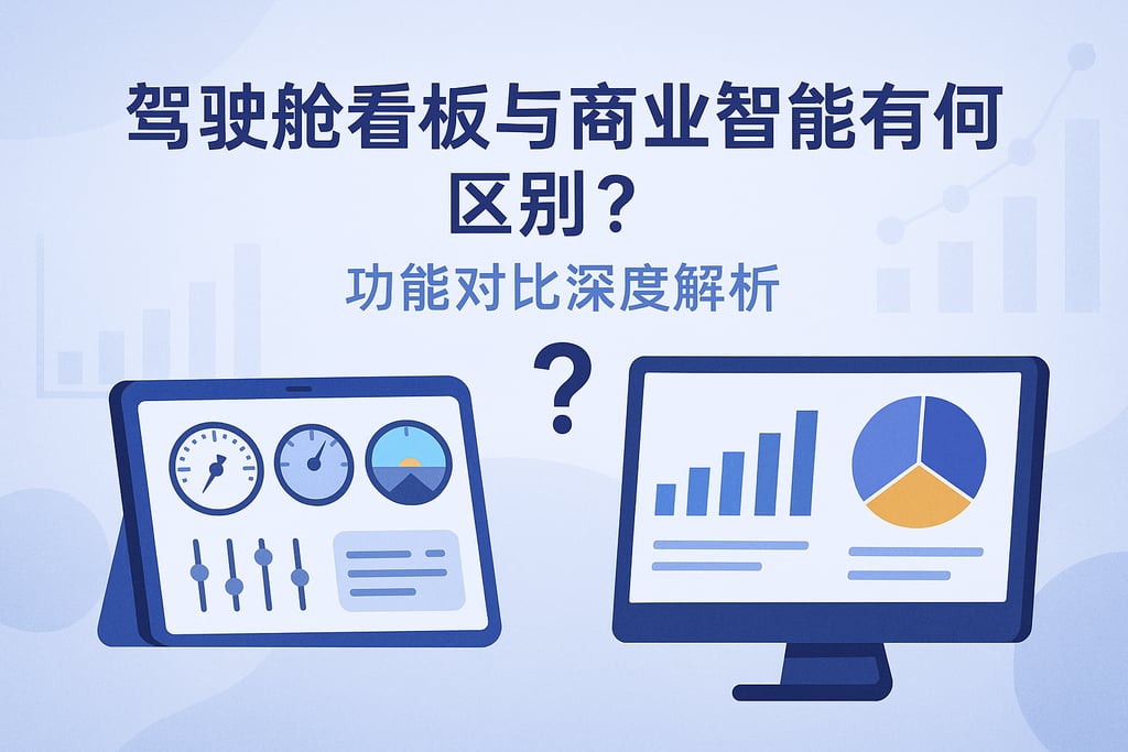 驾驶舱看板与商业智能有何区别？功能对比深度解析