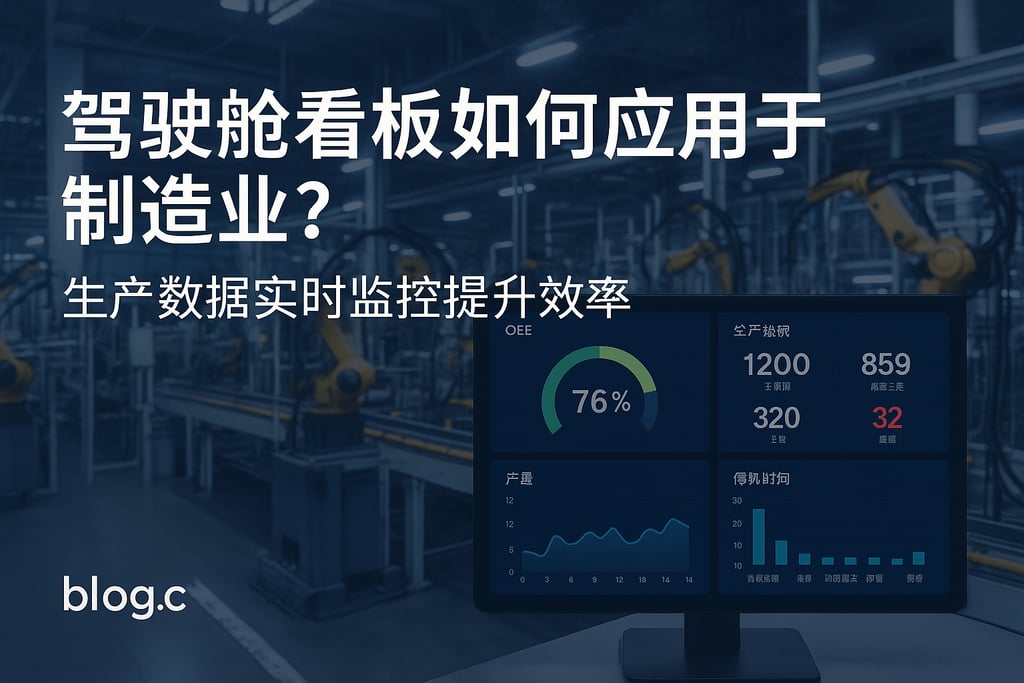驾驶舱看板在制造业如何应用？生产数据实时监控提升效率