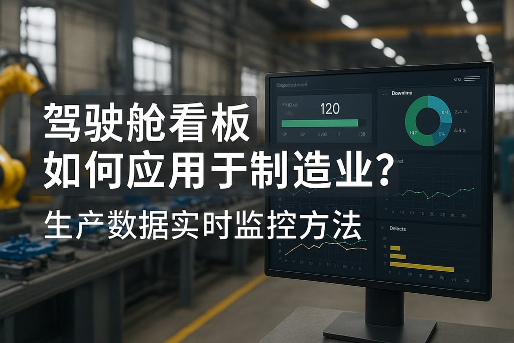 驾驶舱看板在制造业怎么应用？生产数据实时监控方法