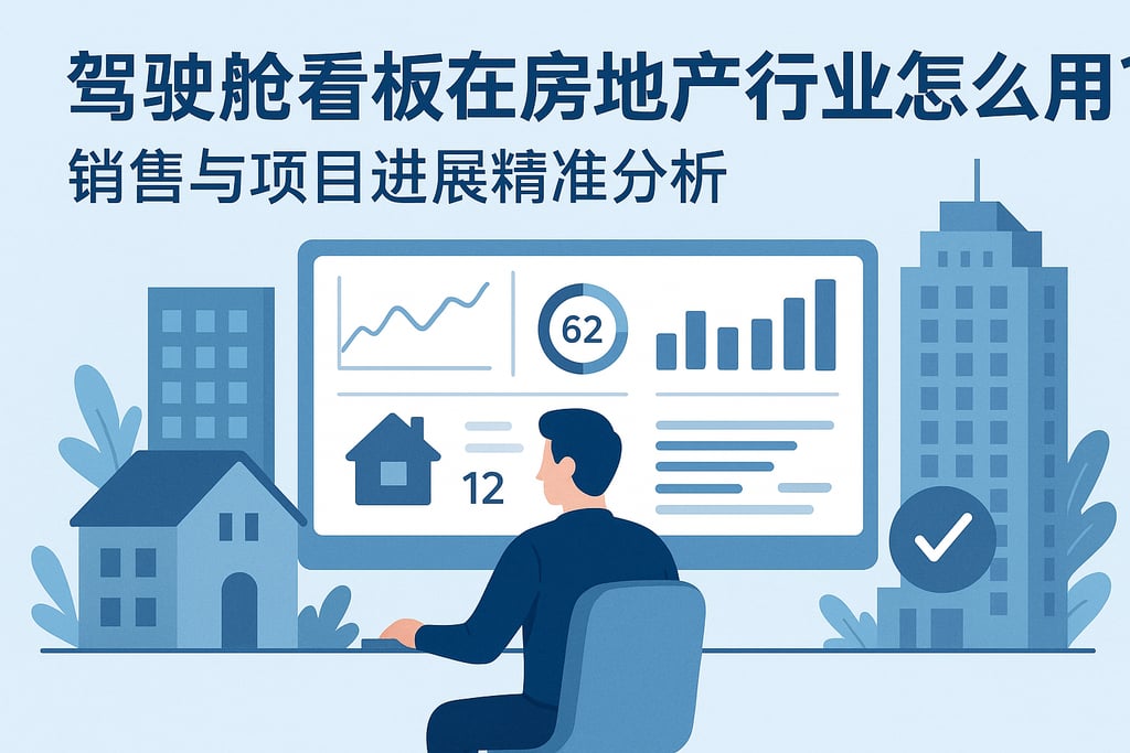 驾驶舱看板在房地产行业怎么用？销售与项目进展精准分析