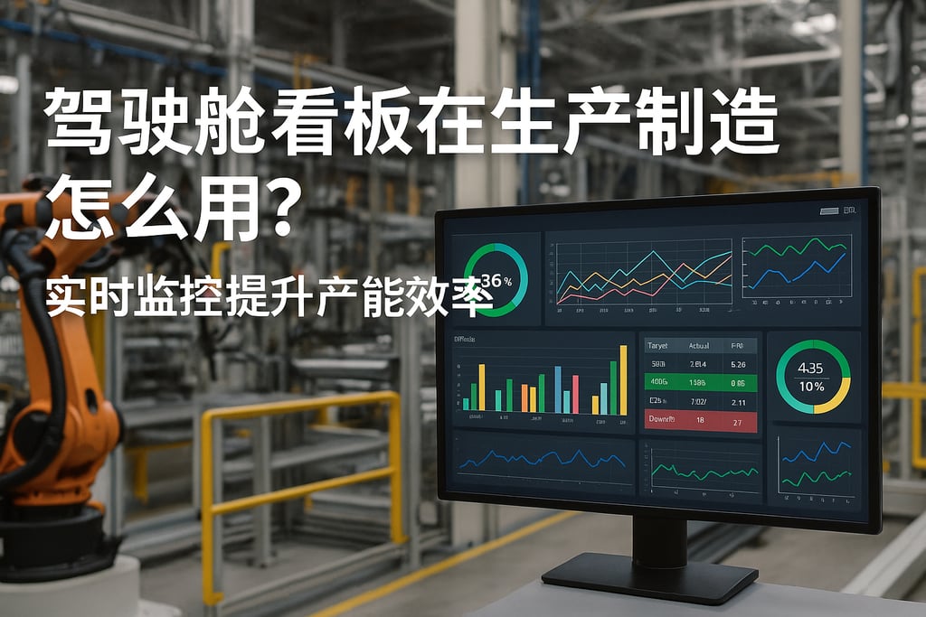 驾驶舱看板在生产制造怎么用？实时监控提升产能效率