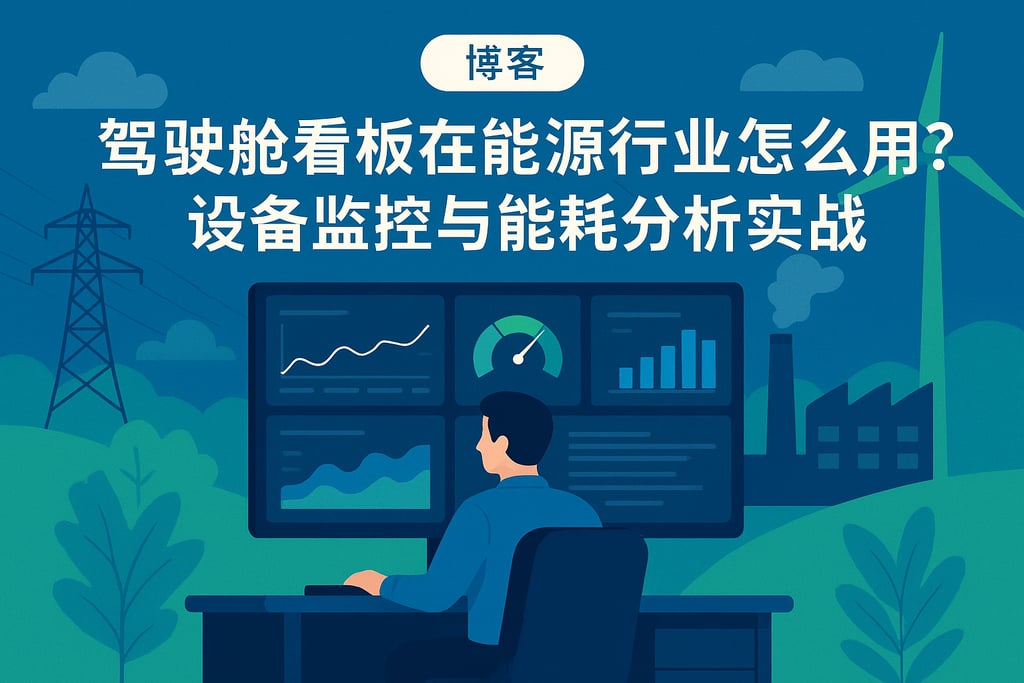 驾驶舱看板在能源行业怎么用？设备监控与能耗分析实战