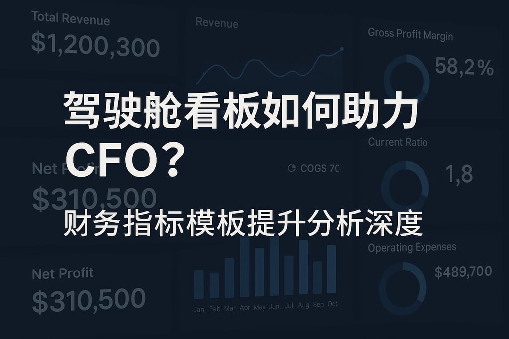驾驶舱看板如何助力CFO？财务指标模板提升分析深度