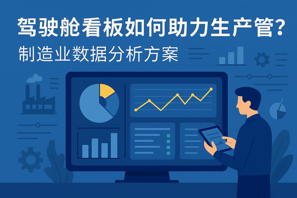 驾驶舱看板如何助力生产管理？制造业数据分析方案