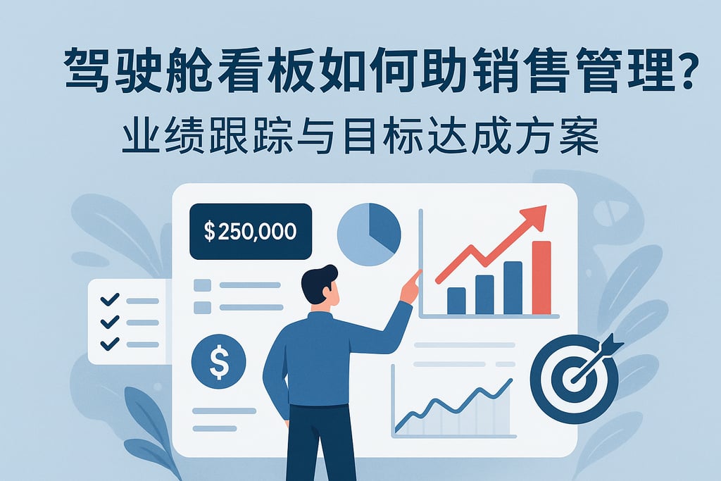 驾驶舱看板如何助力销售管理？业绩跟踪与目标达成方案