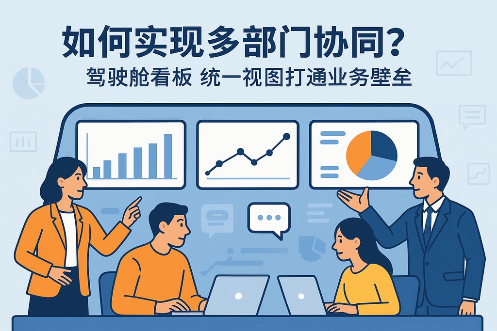 驾驶舱看板如何实现多部门协同？统一视图打通业务壁垒