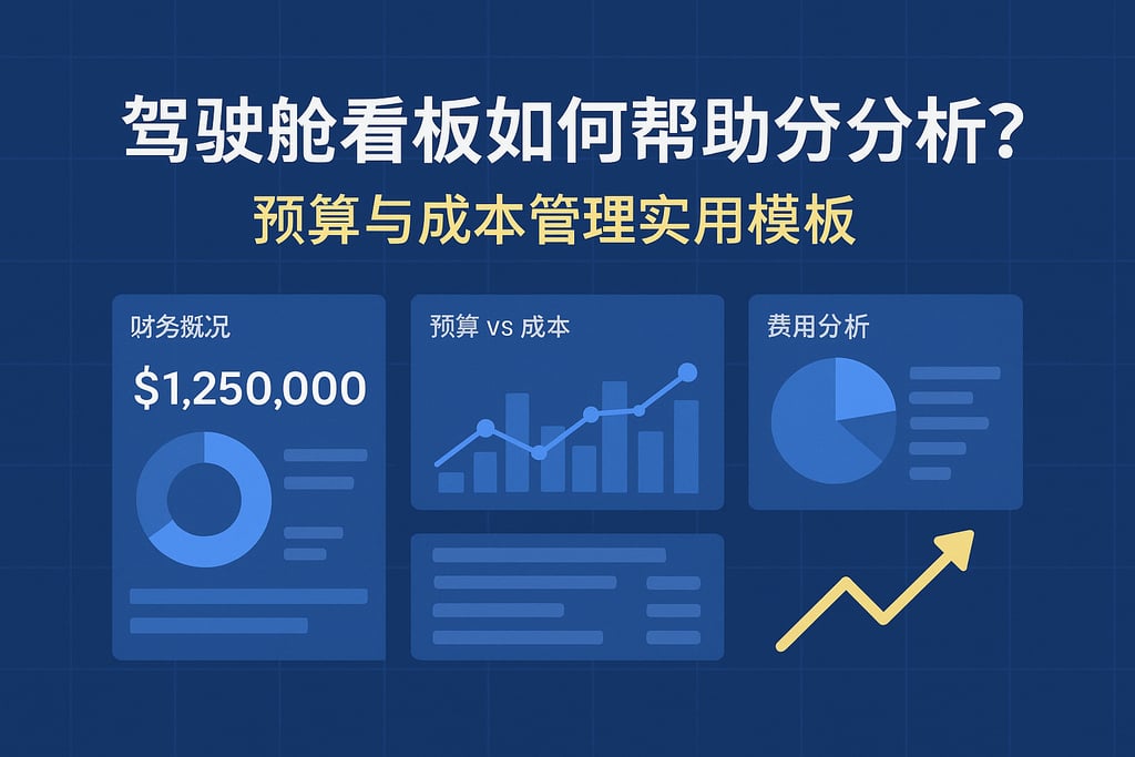 驾驶舱看板如何帮助财务分析？预算与成本管理实用模板