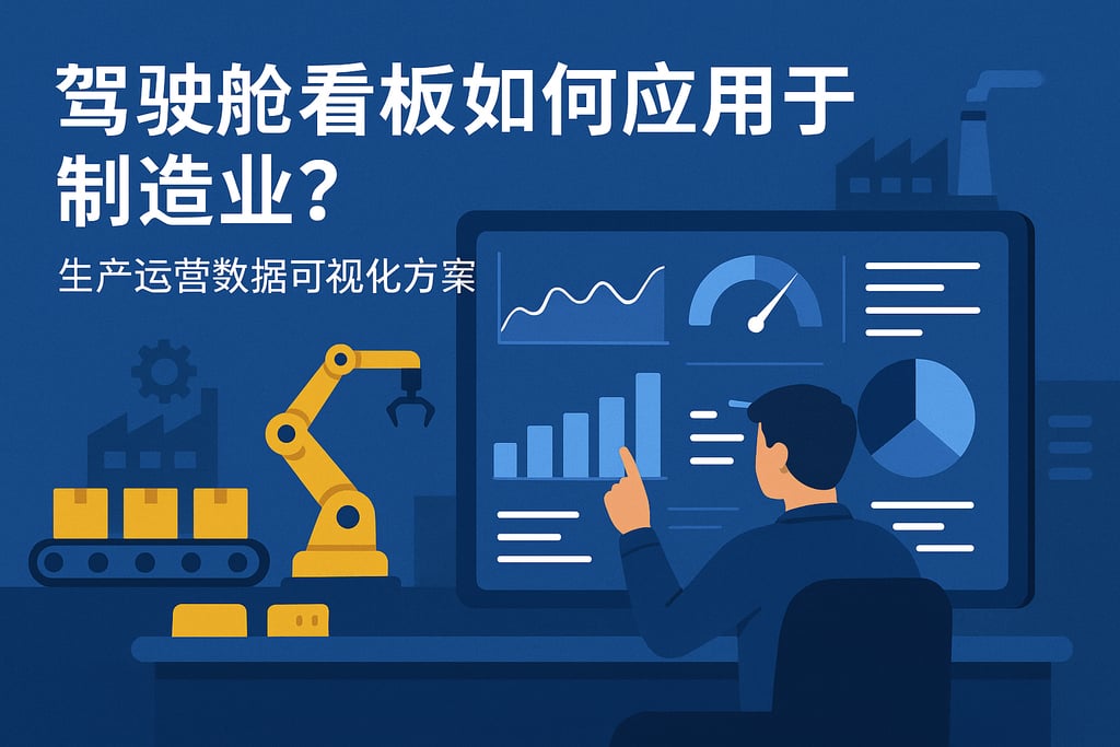 驾驶舱看板如何应用于制造业？生产运营数据可视化方案