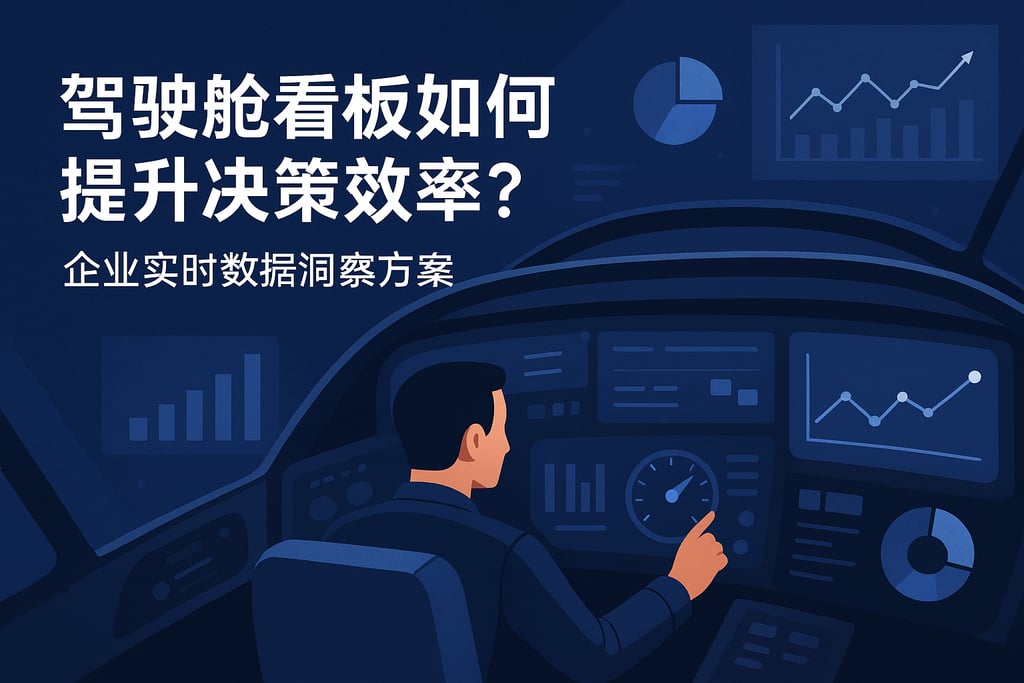 驾驶舱看板如何提升决策效率？企业实时数据洞察方案