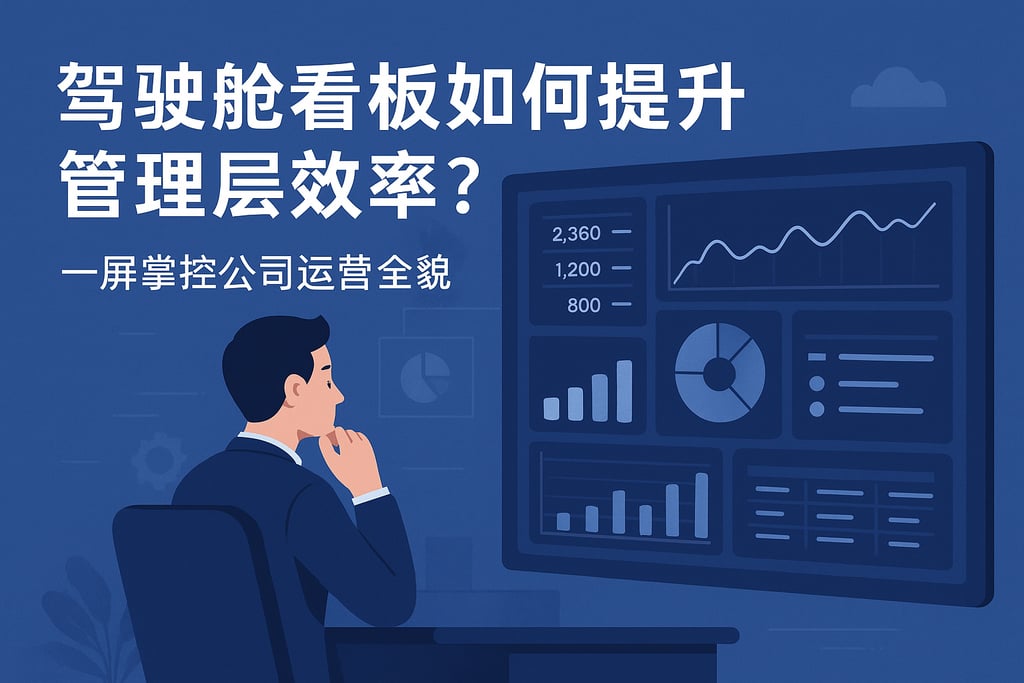 驾驶舱看板如何提升管理层效率？一屏掌控公司运营全貌