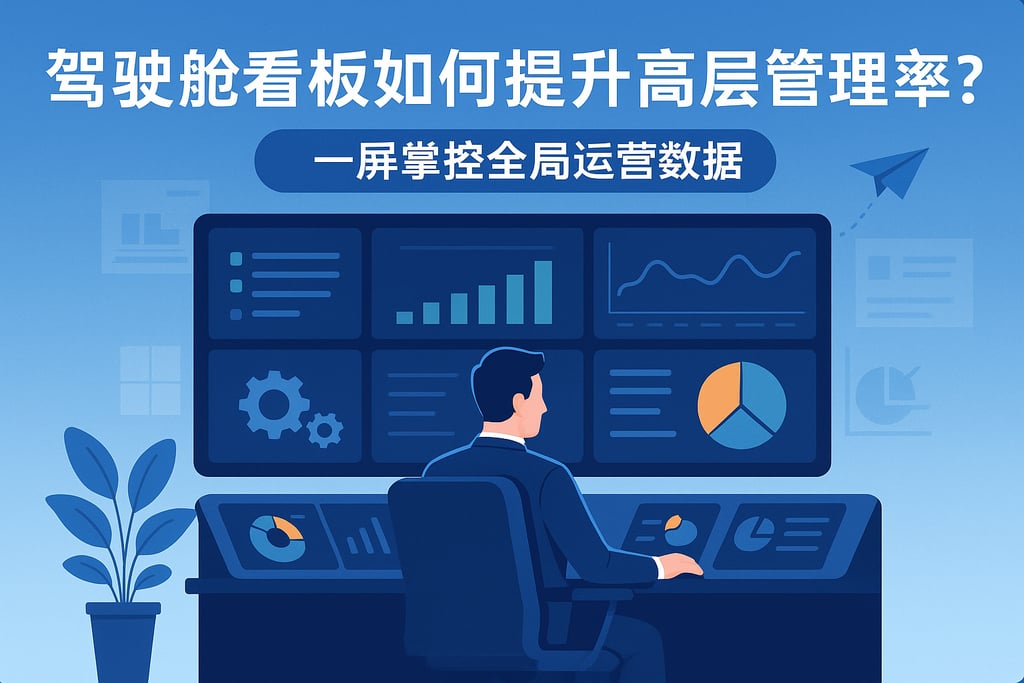 驾驶舱看板如何提升高层管理效率？一屏掌控全局运营数据