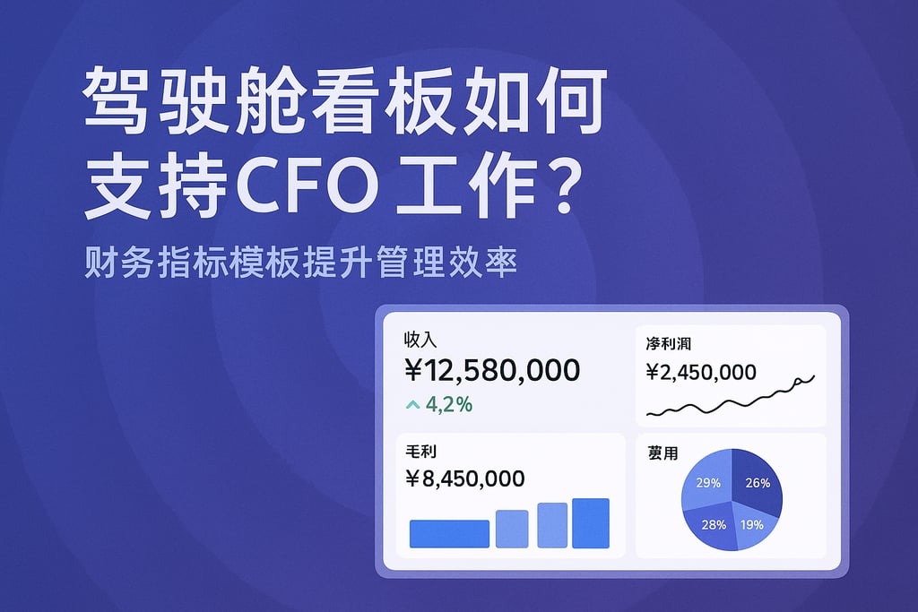 驾驶舱看板如何支持CFO工作？财务指标模板提升管理效率