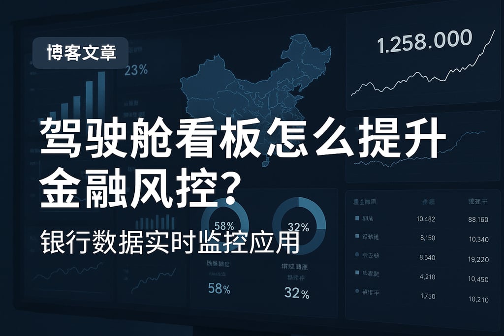 驾驶舱看板怎么提升金融风控？银行数据实时监控应用