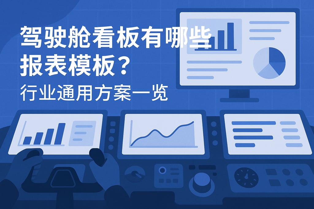 驾驶舱看板有哪些报表模板？行业通用方案一览