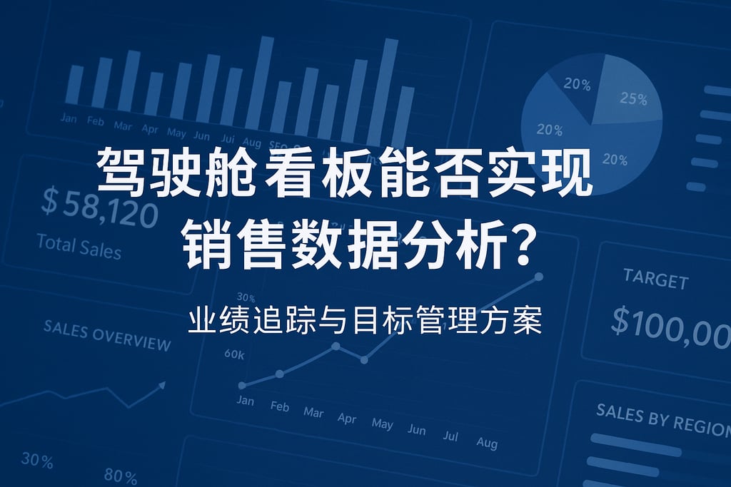 驾驶舱看板能否实现销售数据分析？业绩追踪与目标管理方案