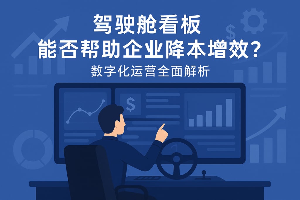 驾驶舱看板能否帮助企业降本增效？数字化运营全面解析
