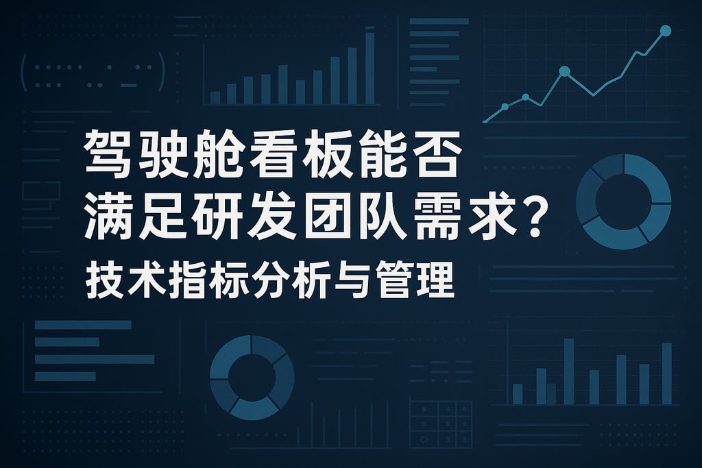 驾驶舱看板能否满足研发团队需求？技术指标分析与管理