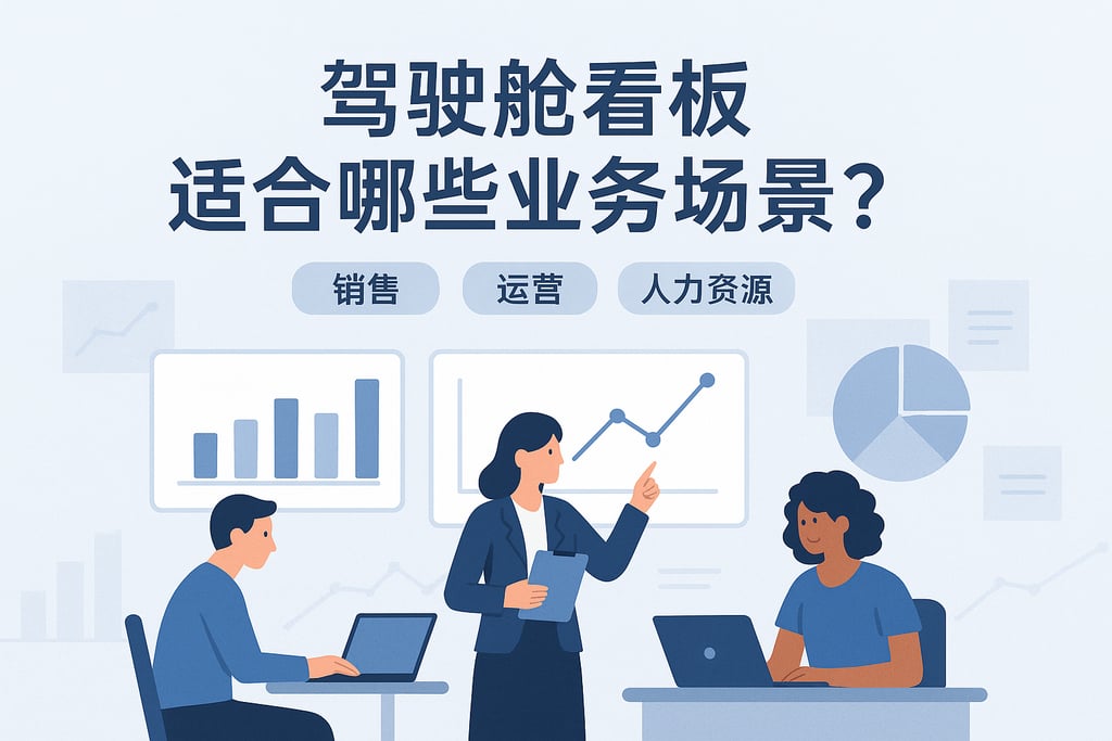 驾驶舱看板适合哪些业务场景？销售运营人力资源全覆盖