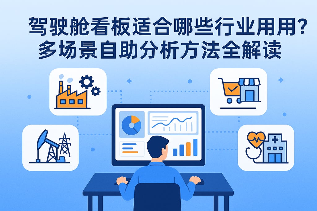 驾驶舱看板适合哪些行业应用？多场景自助分析方法全解读