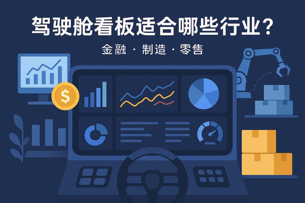 驾驶舱看板适合哪些行业？金融制造零售等多领域应用案例