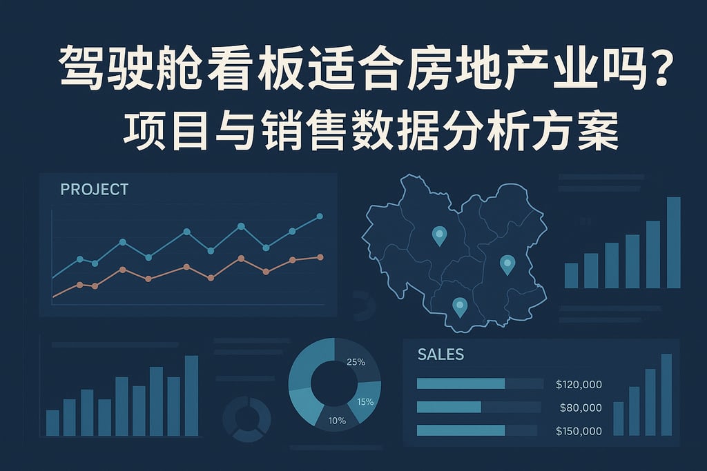 驾驶舱看板适合房地产行业吗？项目与销售数据分析方案