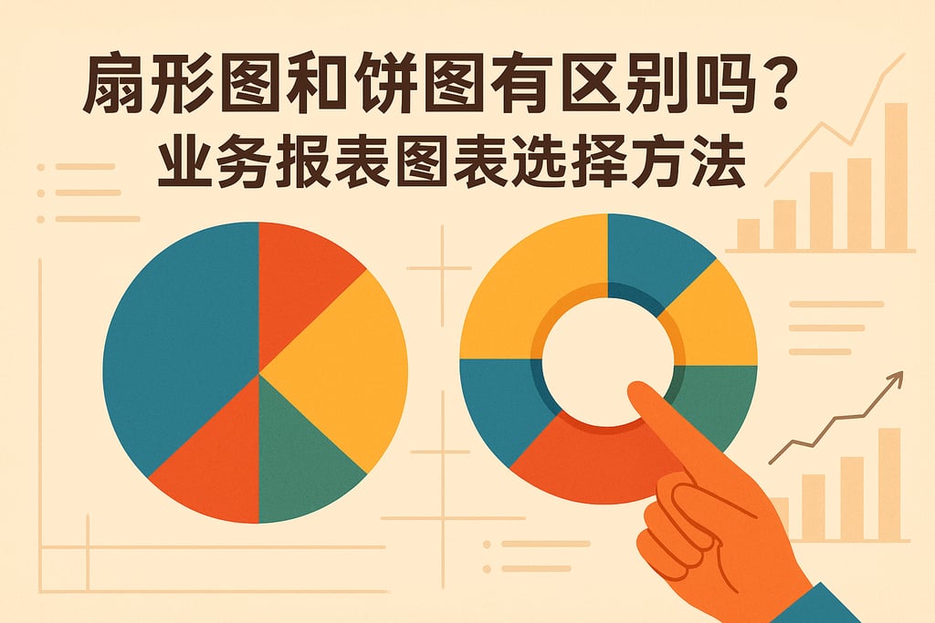 扇形图和饼图有区别吗？业务报表图表选择方法