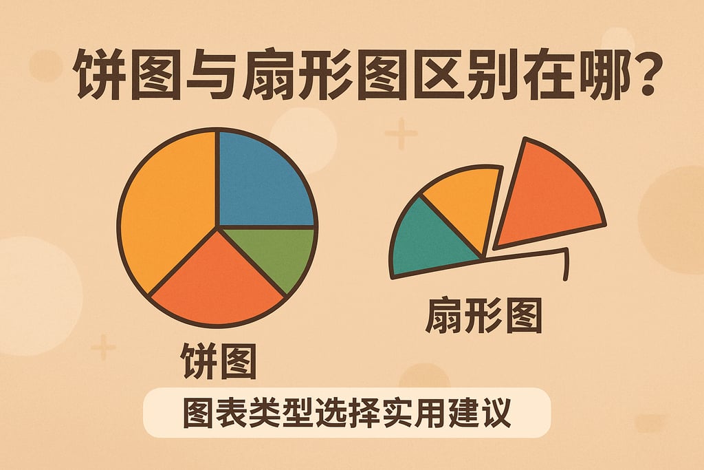饼图与扇形图区别在哪？图表类型选择实用建议