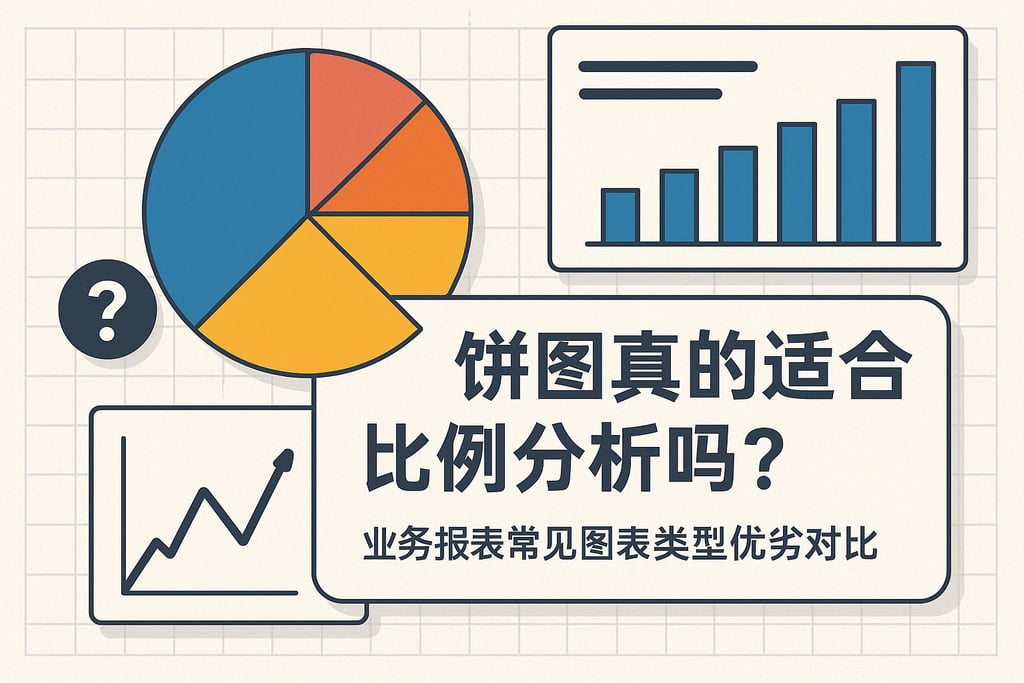 饼图真的适合比例分析吗？业务报表常见图表类型优劣对比