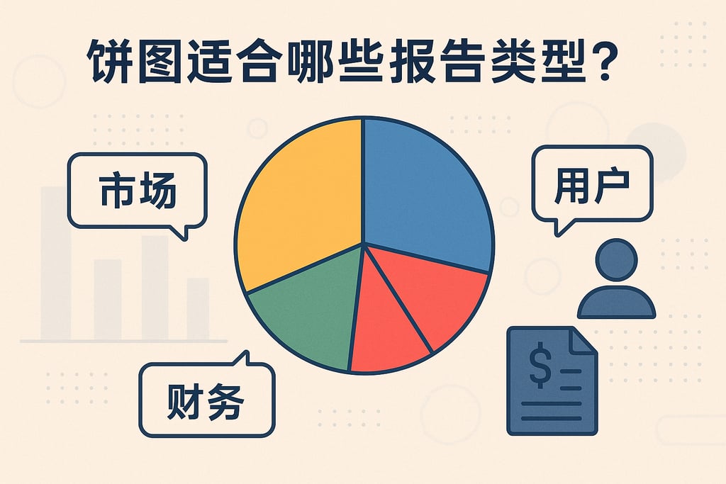 饼图适合哪些报告类型？市场、用户、财务等多维应用