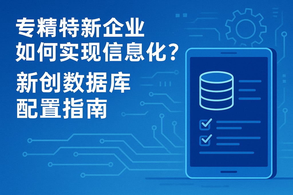 专精特新企业如何实现信息化？新创数据库配置指南