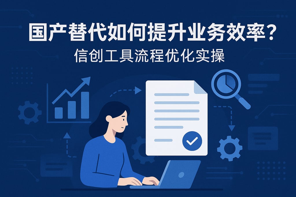 国产替代如何提升业务效率？信创工具流程优化实操