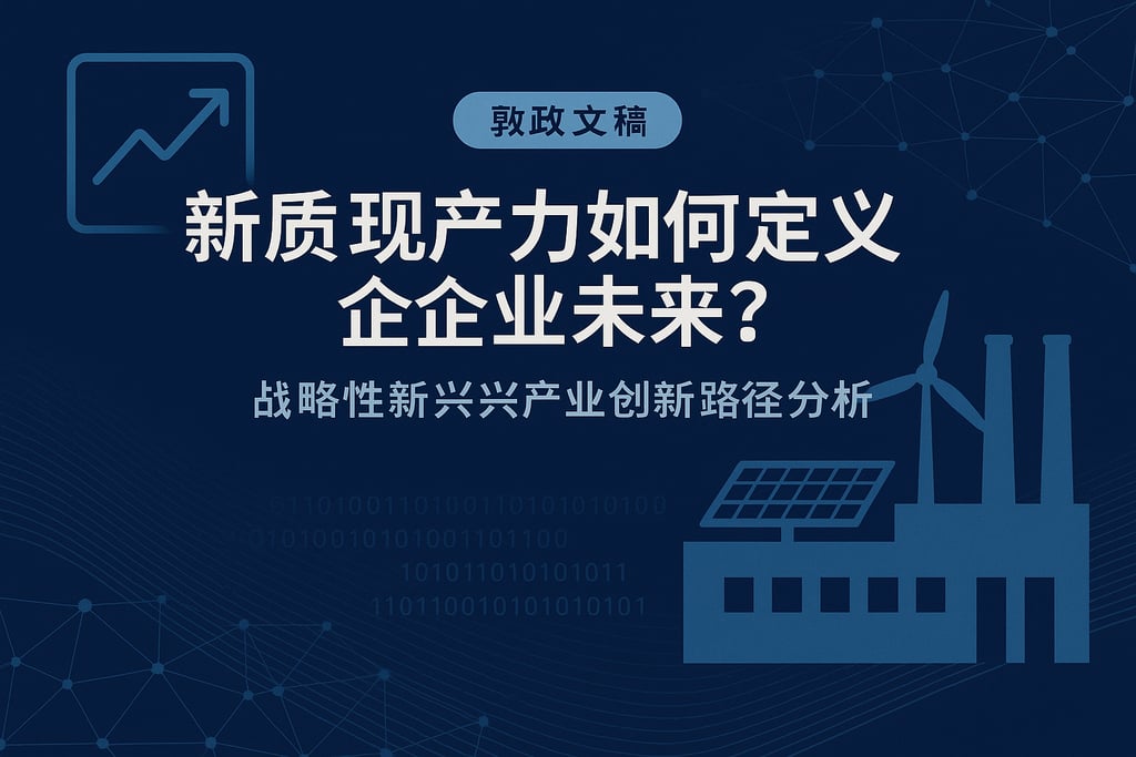 新质生产力如何定义企业未来？战略性新兴产业创新路径分析
