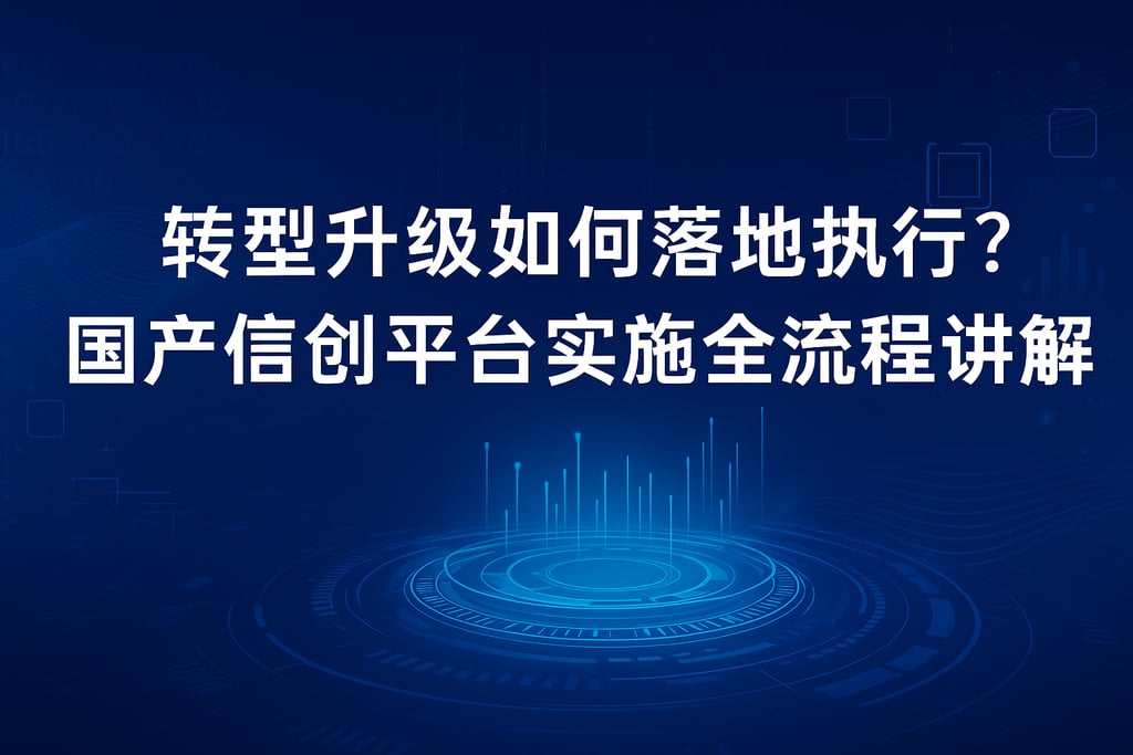 转型升级如何落地执行？国产信创平台实施全流程讲解