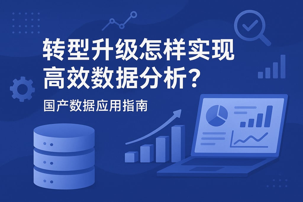转型升级怎样实现高效数据分析？介绍国产数据库应用指南