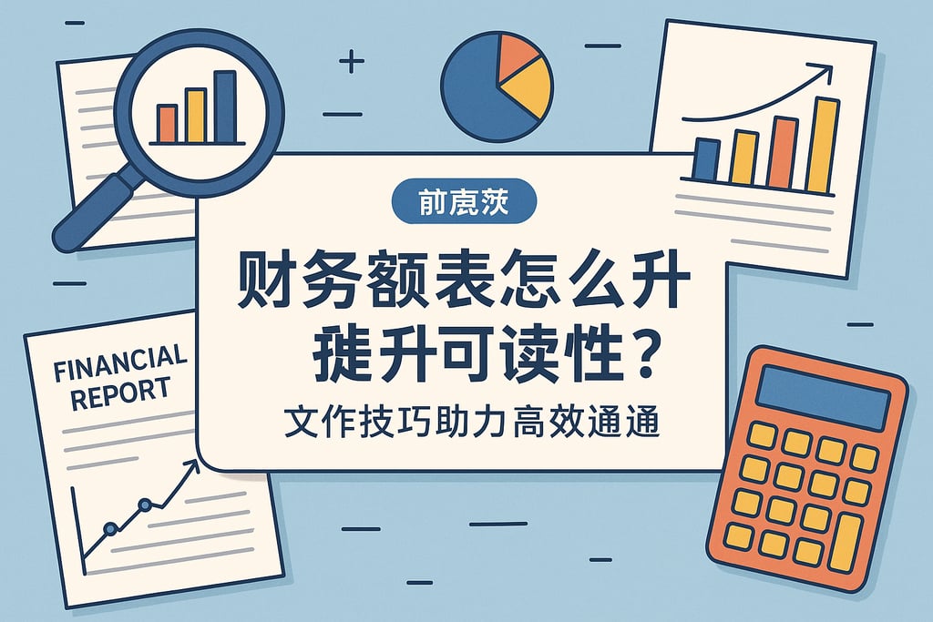 财务报表怎么提升可读性？写作技巧助力高效沟通