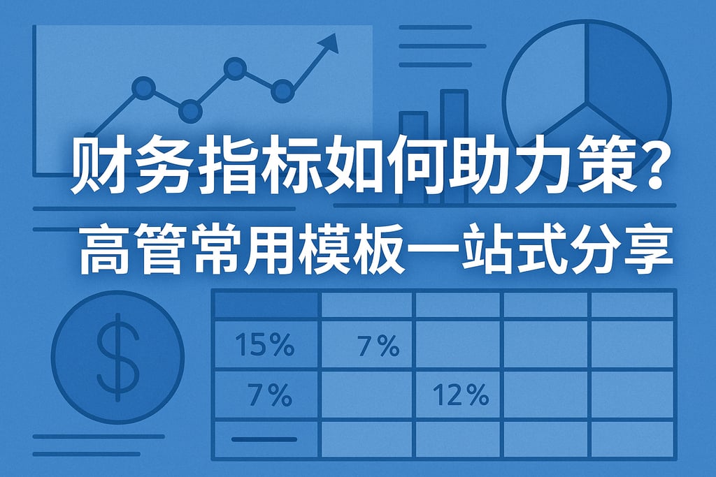 财务指标如何助力决策？高管常用模板一站式分享