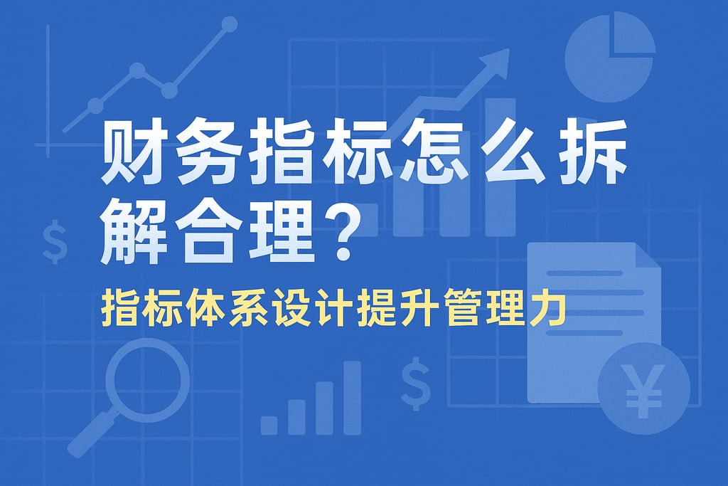 财务指标怎么拆解合理？指标体系设计提升管理力