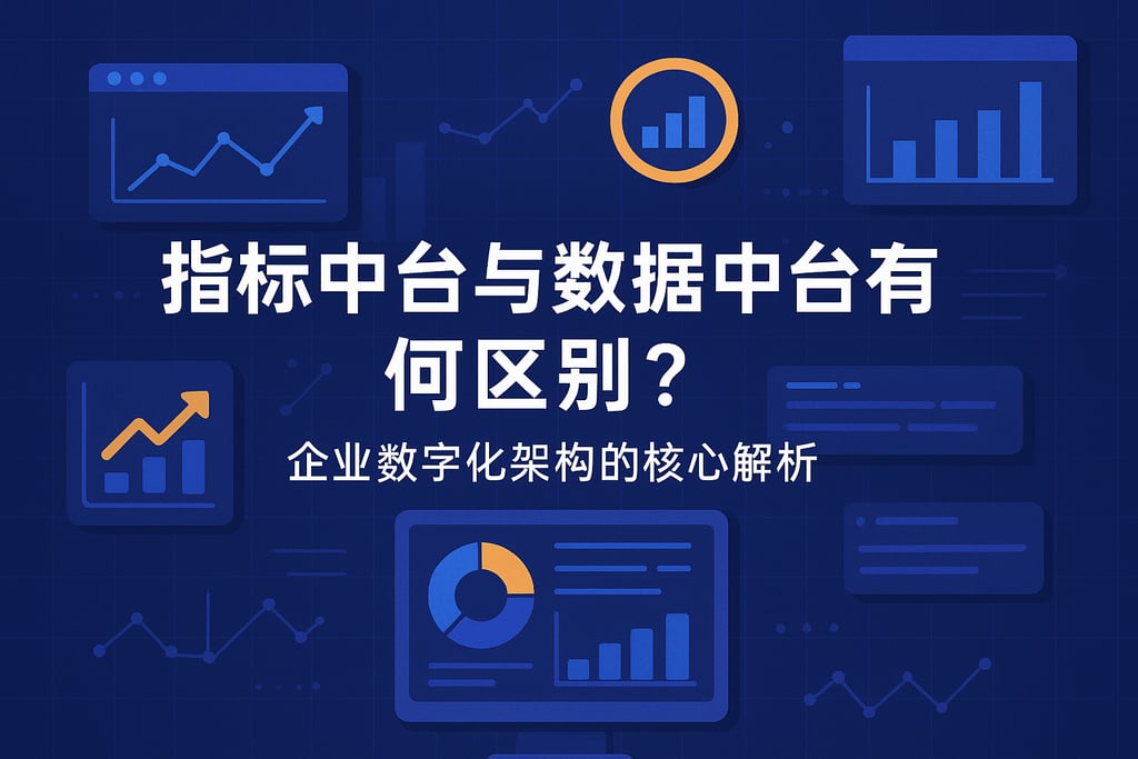 指标中台与数据中台有何区别？企业数字化架构的核心解析