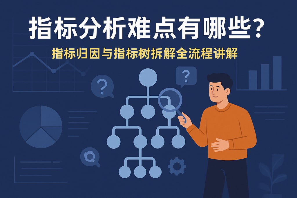 指标分析难点有哪些？指标归因与指标树拆解全流程讲解