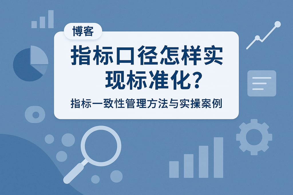 指标口径怎样实现标准化？指标一致性管理方法与实操案例