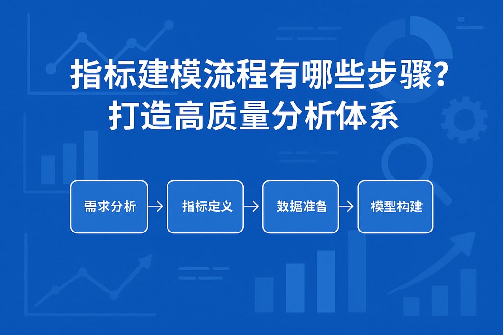 指标建模流程有哪些步骤？打造高质量分析体系