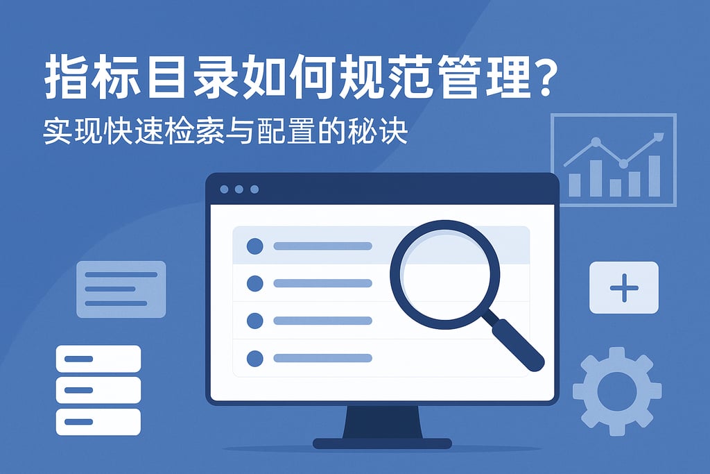 指标目录如何规范管理？实现快速检索与配置的秘诀