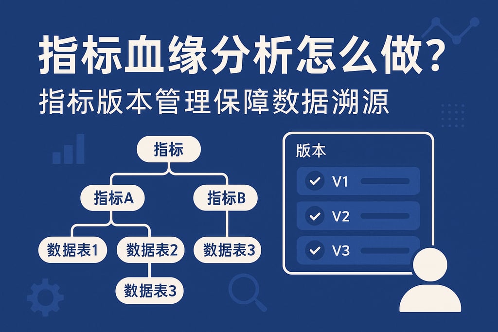 指标血缘分析怎么做？指标版本管理保障数据溯源