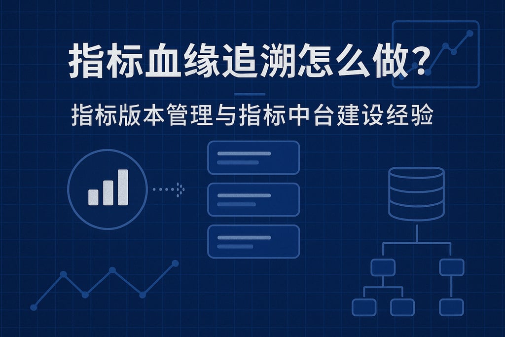 指标血缘追溯怎么做？指标版本管理与指标中台建设经验
