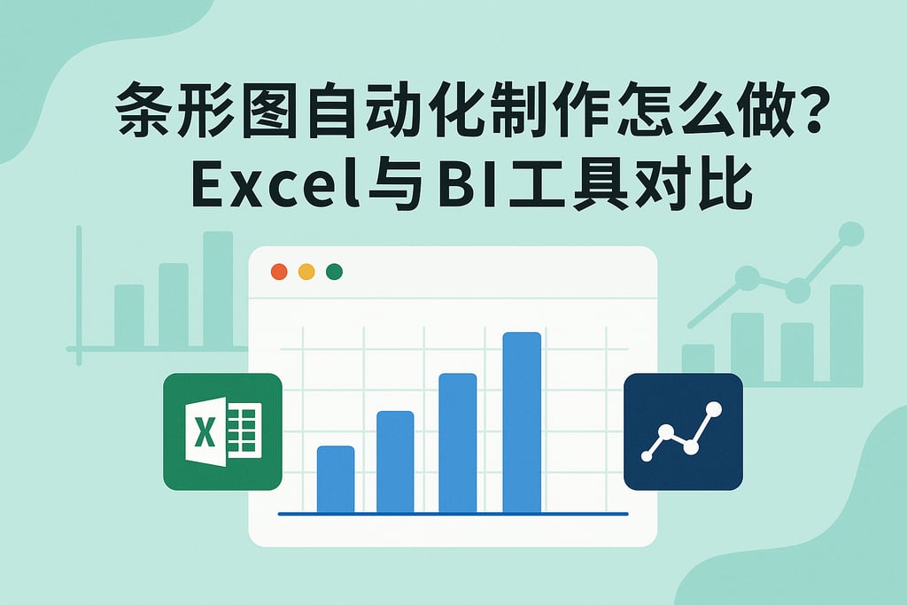 条形图自动化制作怎么做？Excel与BI工具对比
