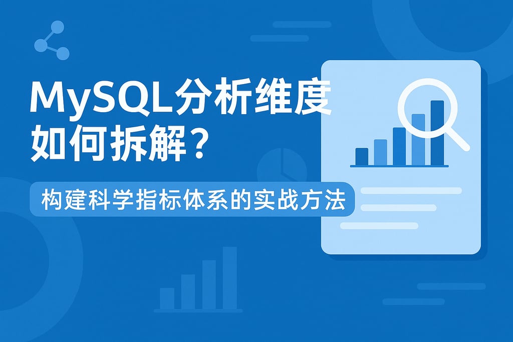 mysql分析维度如何拆解？构建科学指标体系的实战方法