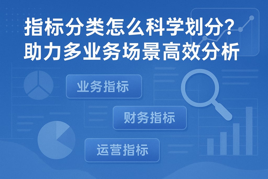 指标分类怎么科学划分？助力多业务场景高效分析